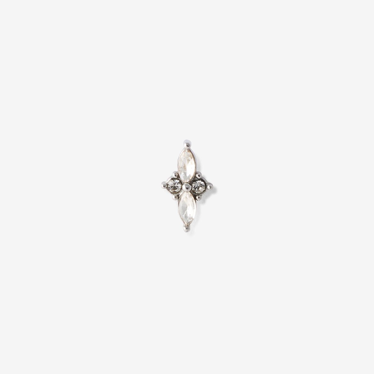 Piercing helix/tragus navettes en acier chirurgical argenté argenté, BALABOOSTE
