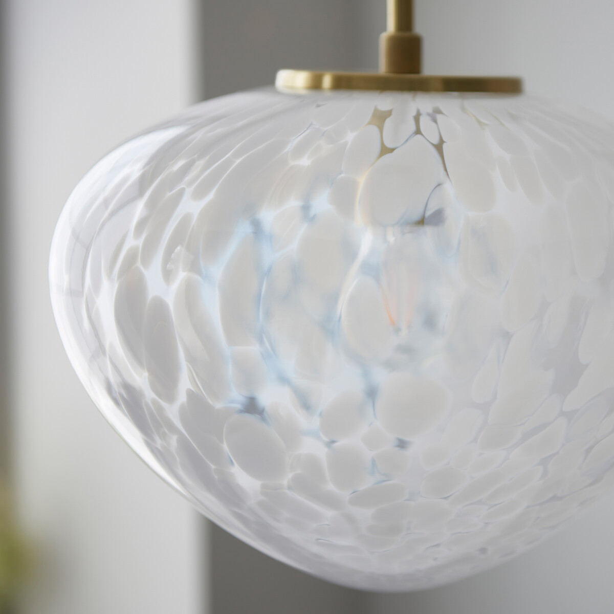 Mira Confetti Glass Pendant Light in Satin Brass aged brass, ÉDITÉ