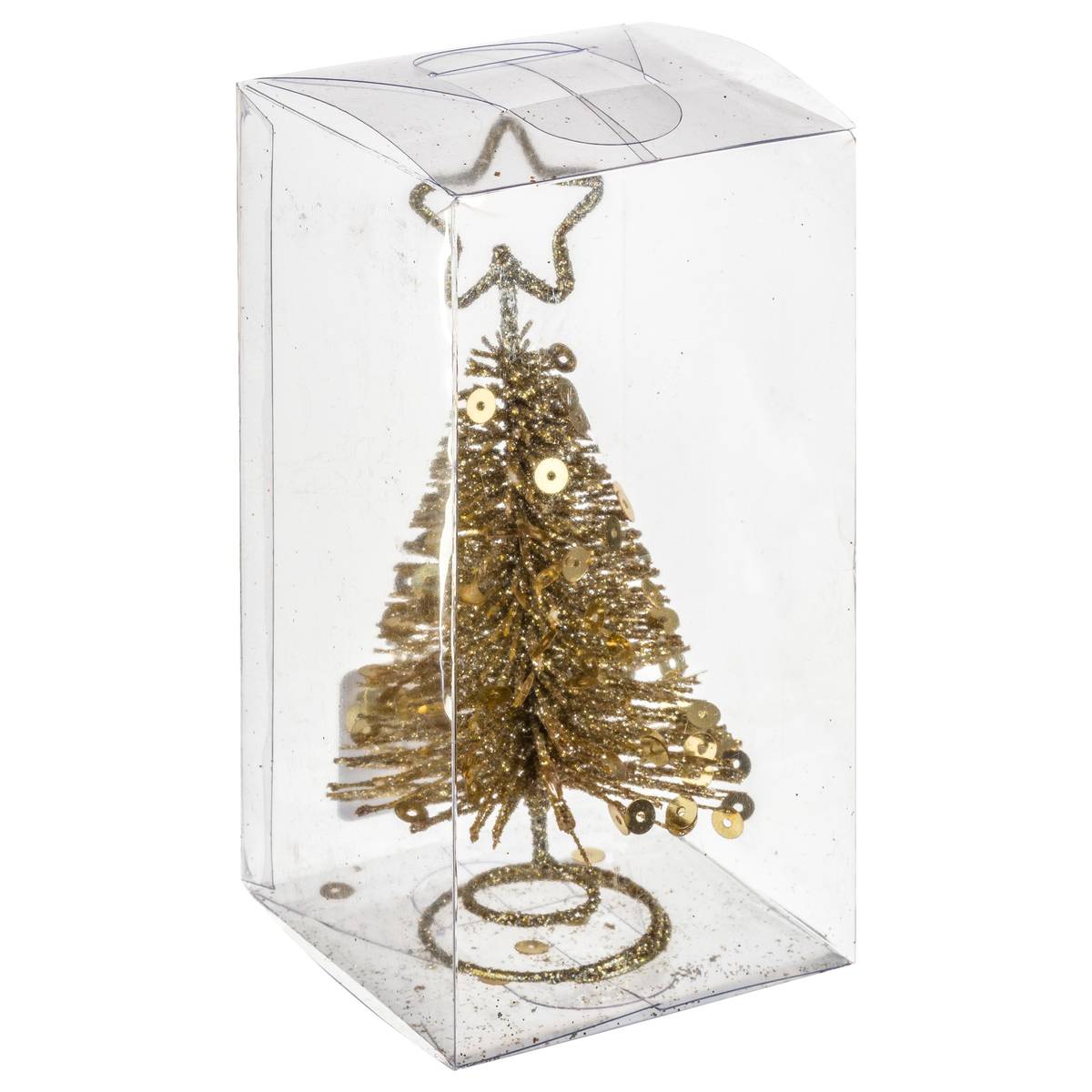 Cavalier de table sapin avec sequins métal or doré, FEERIC LIGHTS & CHRISTMAS