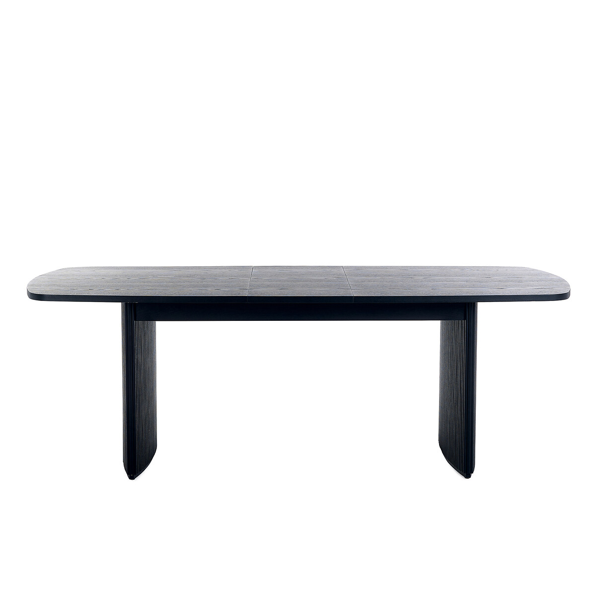 Lucien Fluted Wood Extending Dining Table black, SO'HOME