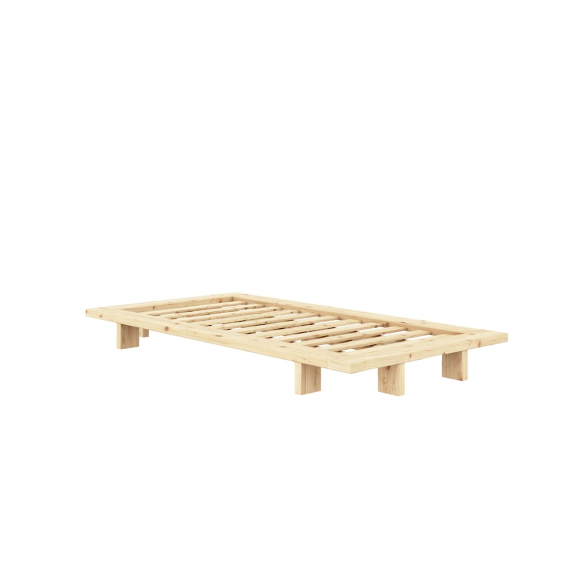 Lit futon JAPAN enfant en pin massif 90x200, sommier inclus  - JAPAN bois clair, KARUP DESIGN