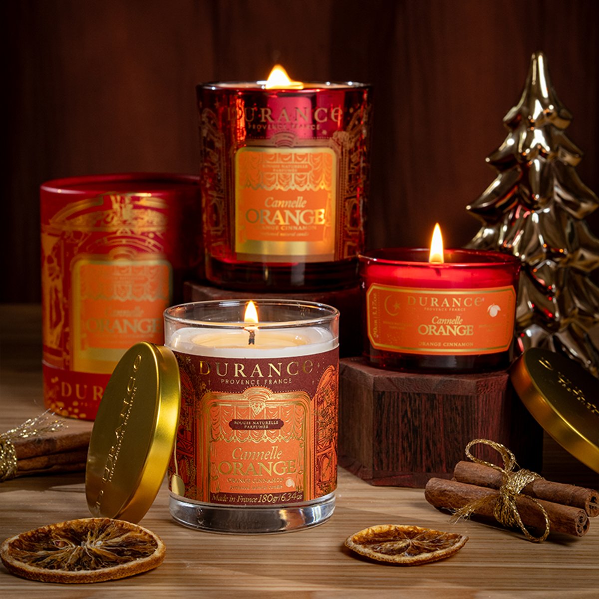 Bougie Parfumée Cannelle Orange couleur unique, DURANCE