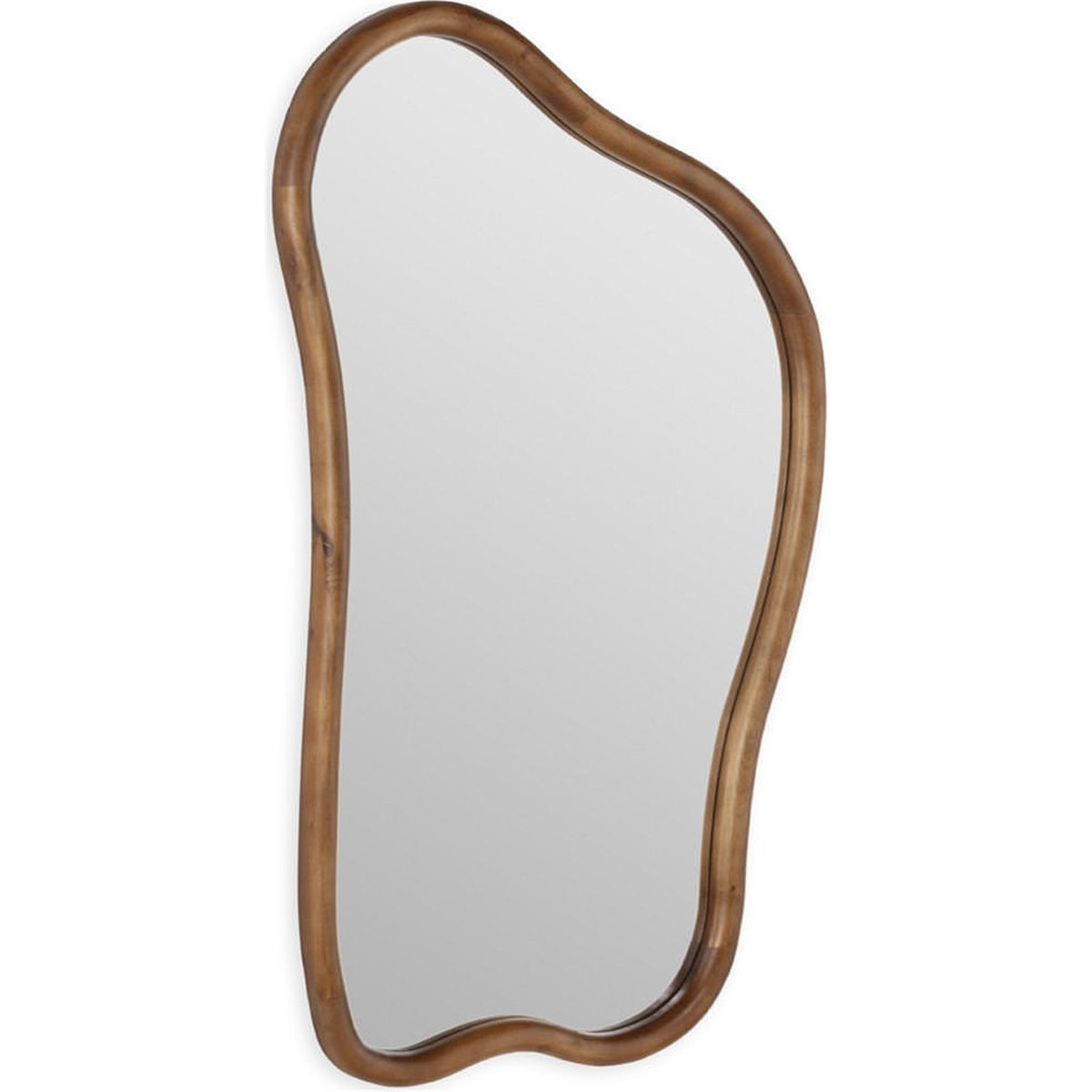 Miroir organique en bois de bouleau brun, RECOLLECTION