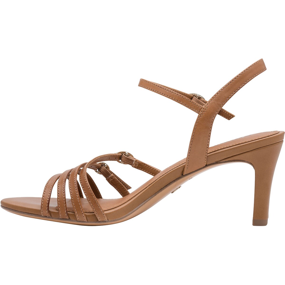 Sandali con tacchi, in pelle cognac, TAMARIS