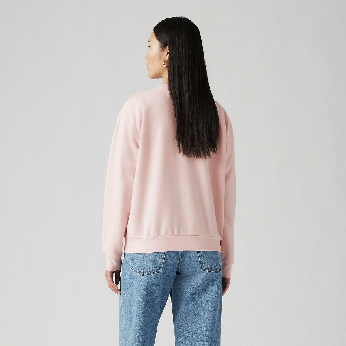 Sweat col rond, logo poitrine rose, LEVI'S