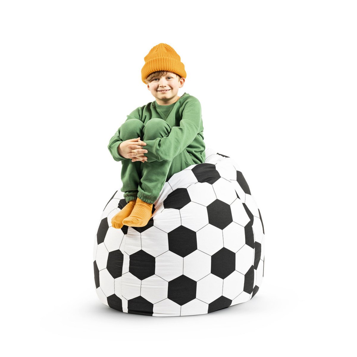 Pouf poire enfant FOOTBALL XL multicolor, SITTING POINT
