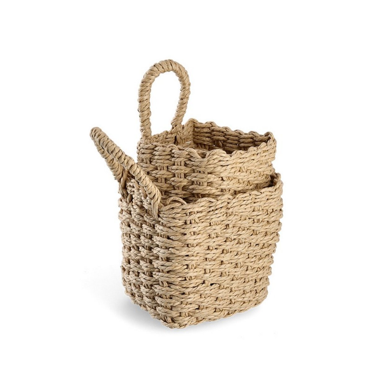 Corbeille à suspendre rangement  set 2 beige, ZELLER PRESENT