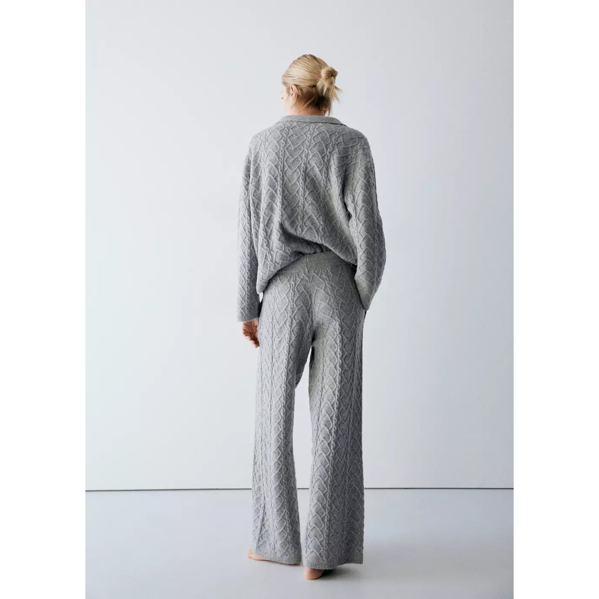 PYJAMA TROUSERS BRAIX gris, MANGO