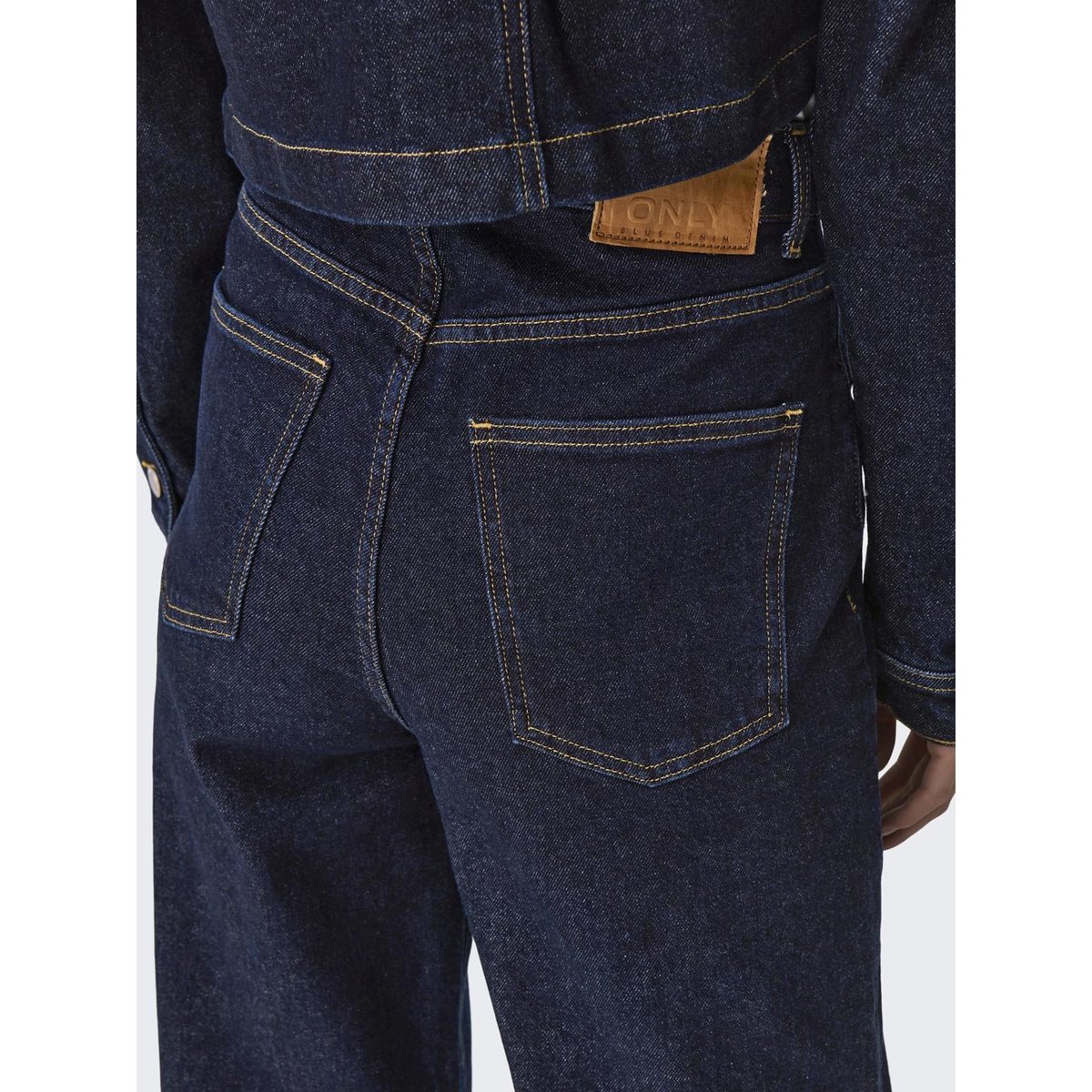 Jean À Jambe Large dark blue denim, ONLY