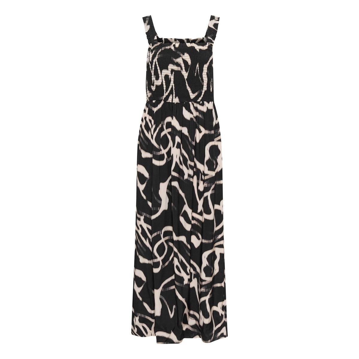 Robe noir black/nature organic lines, KAFFE