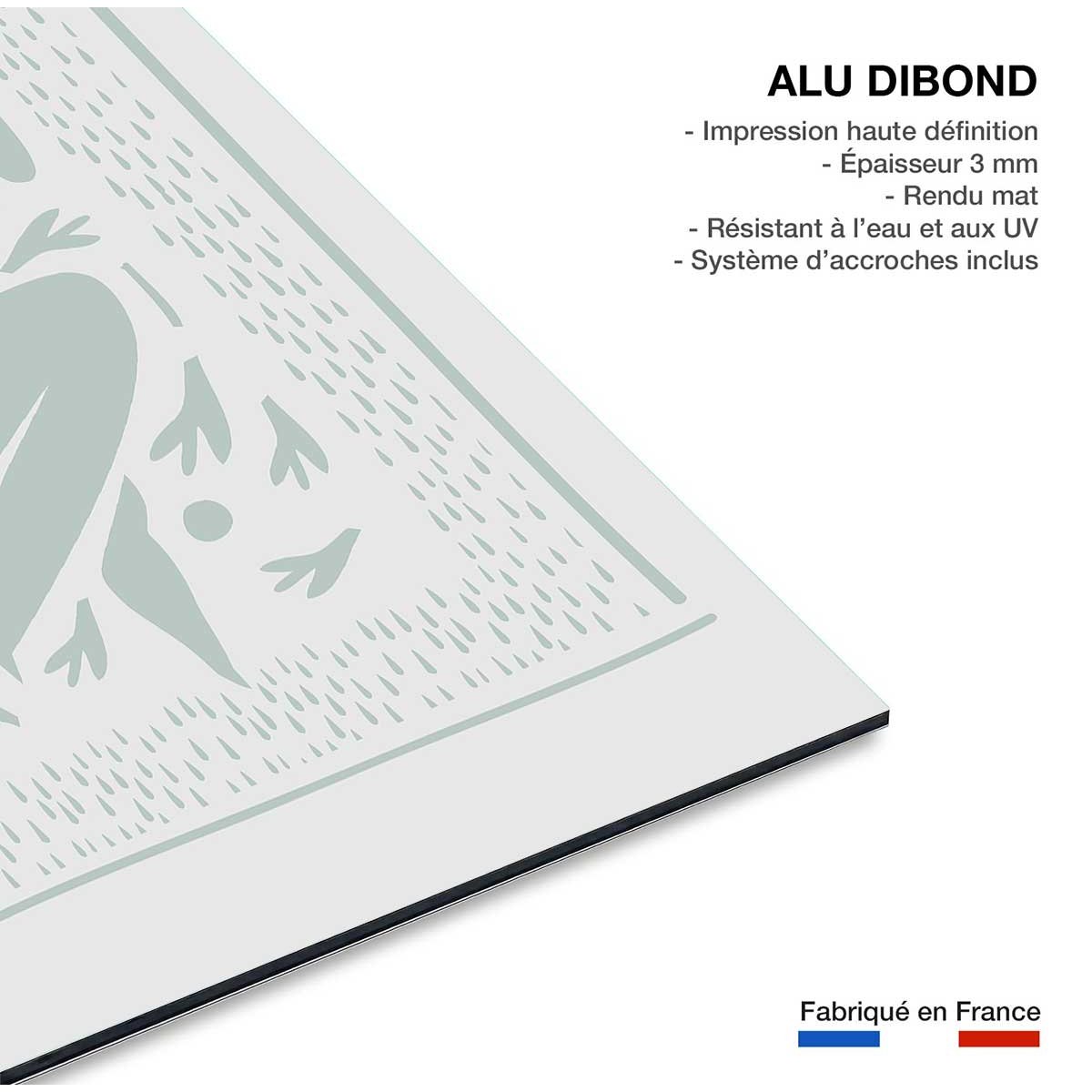Tableau graphic body tableau alu dibond, HEXOA