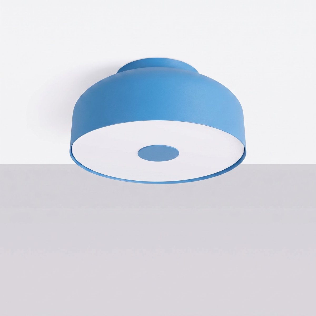 Plafonnier Acier Bleu E27 4 OMIQ bleu, EDEN