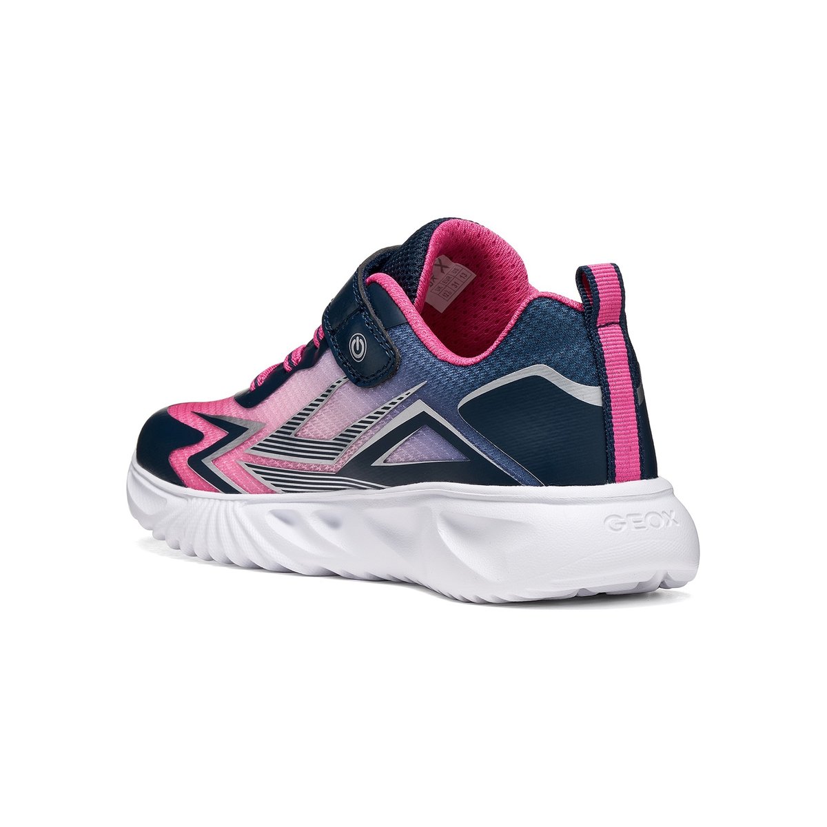 Baskets À Led J ASSISTER bleu marine/fuchsia, GEOX
