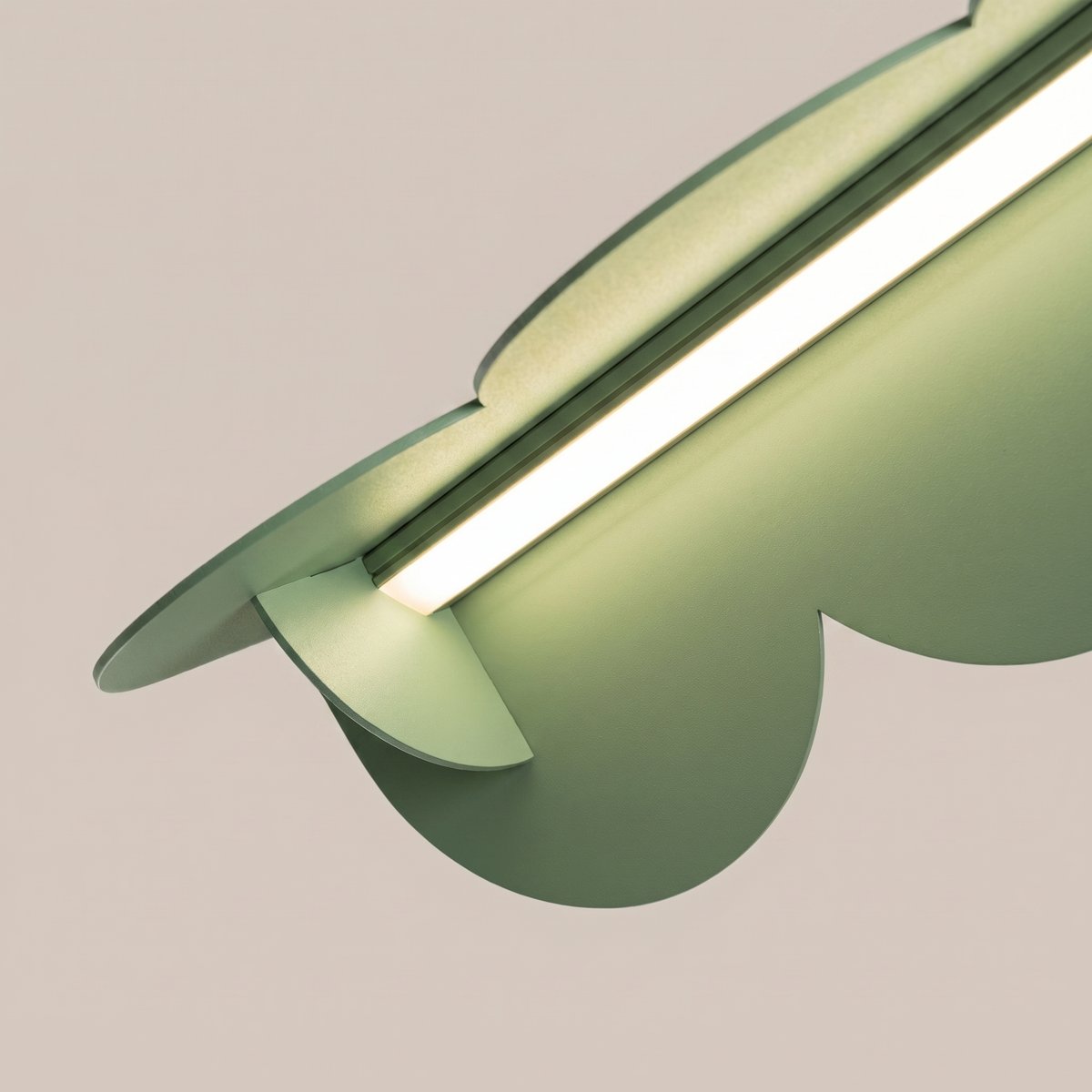 Suspension Aluminium Sauge LED 1 Biscuit sauge, EDEN