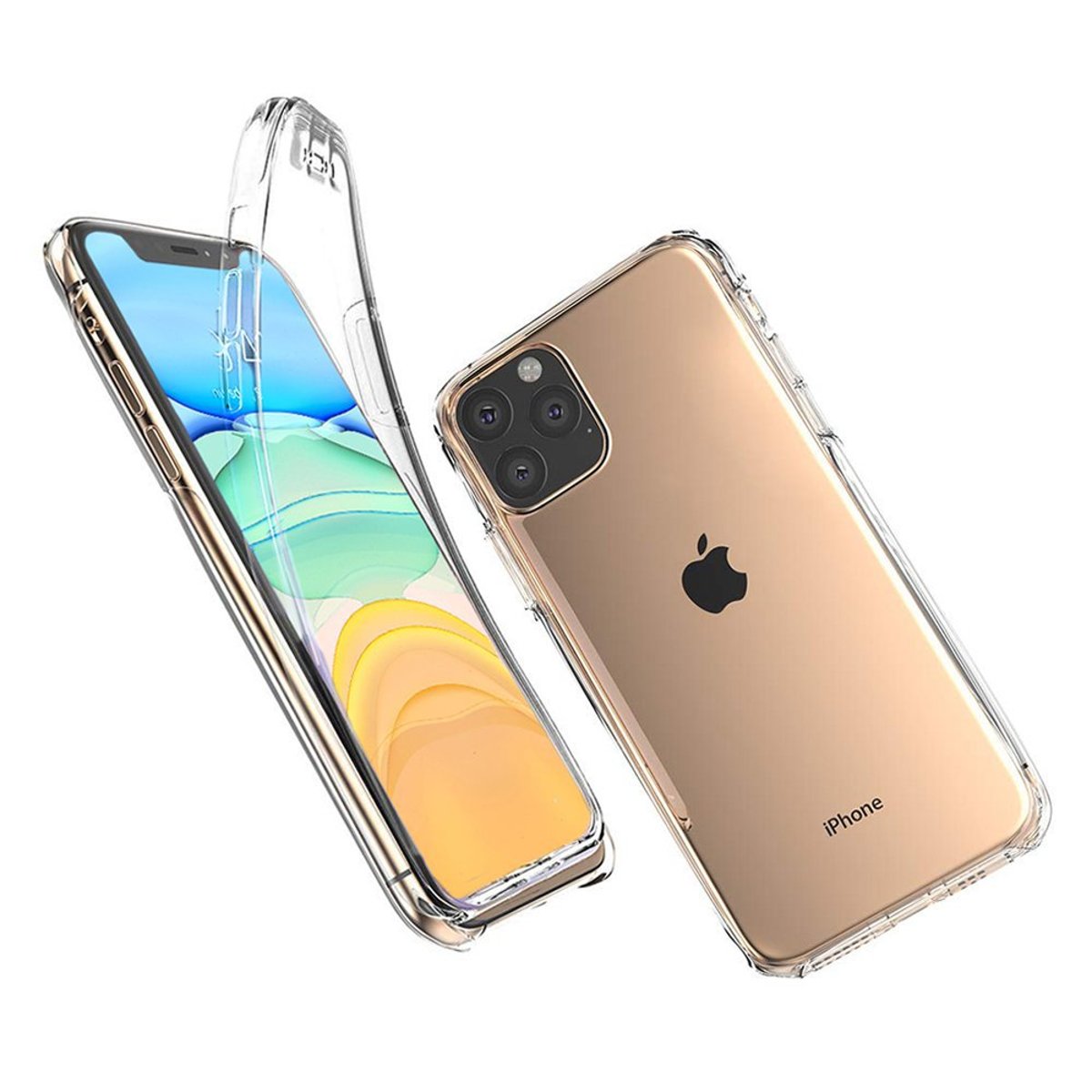 Coque 360 iPhone 11 Pro transparente, EVETANE