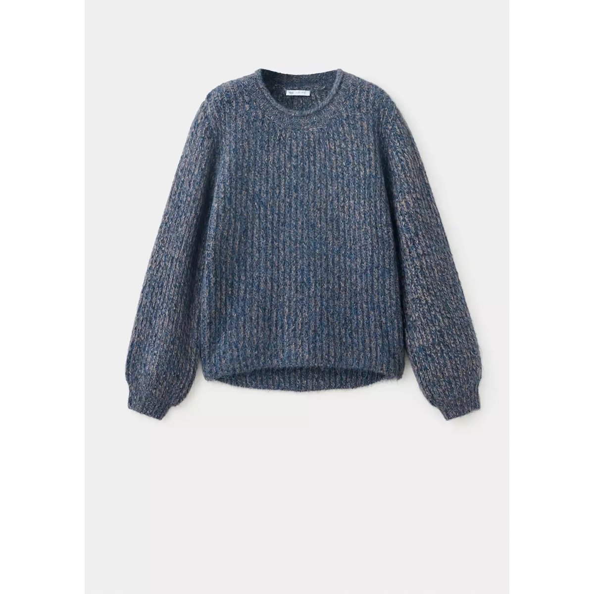 Pull côtelé jaspé bleu, MANGO TEEN