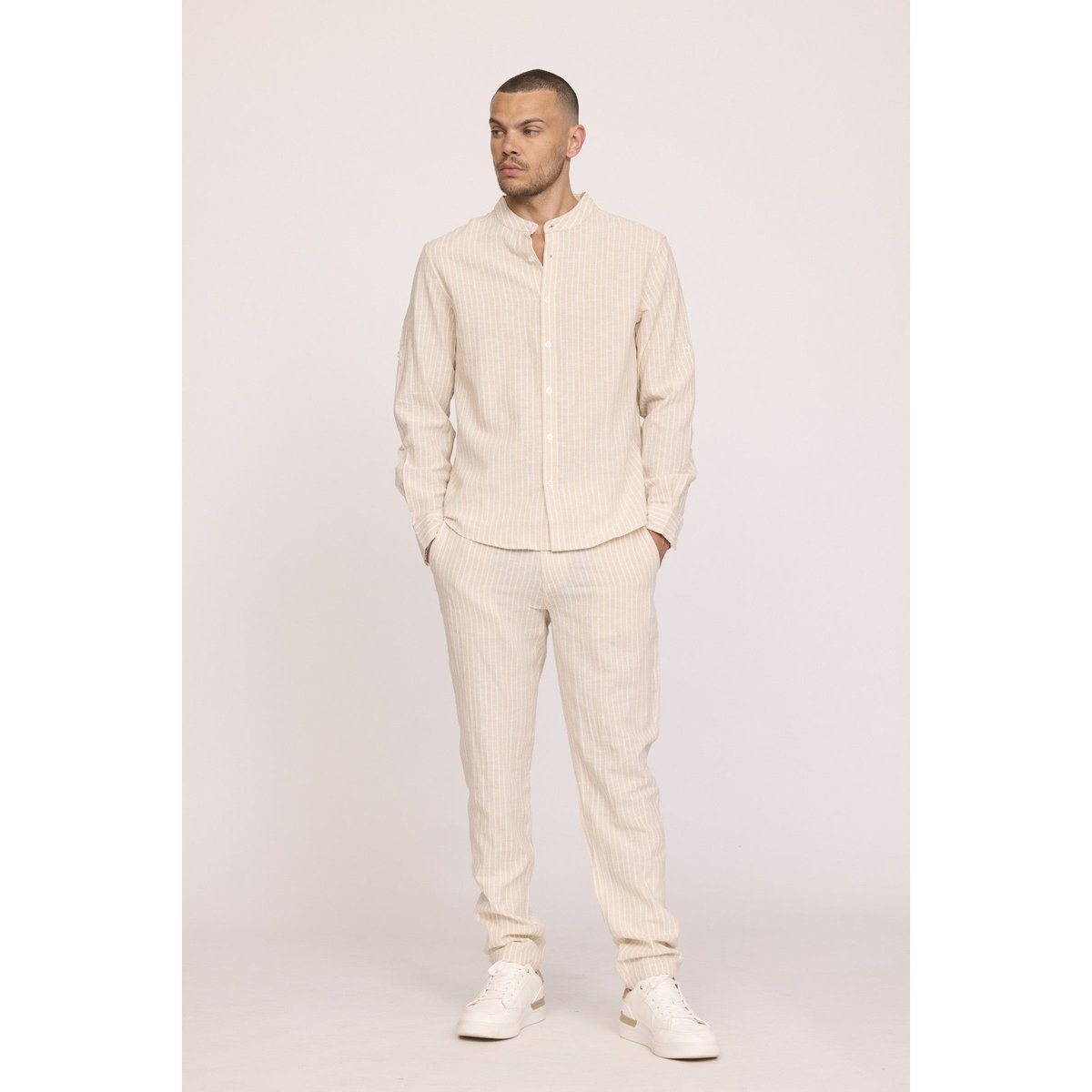 Pantalon coton tapered GLANCE beige, LEE COOPER