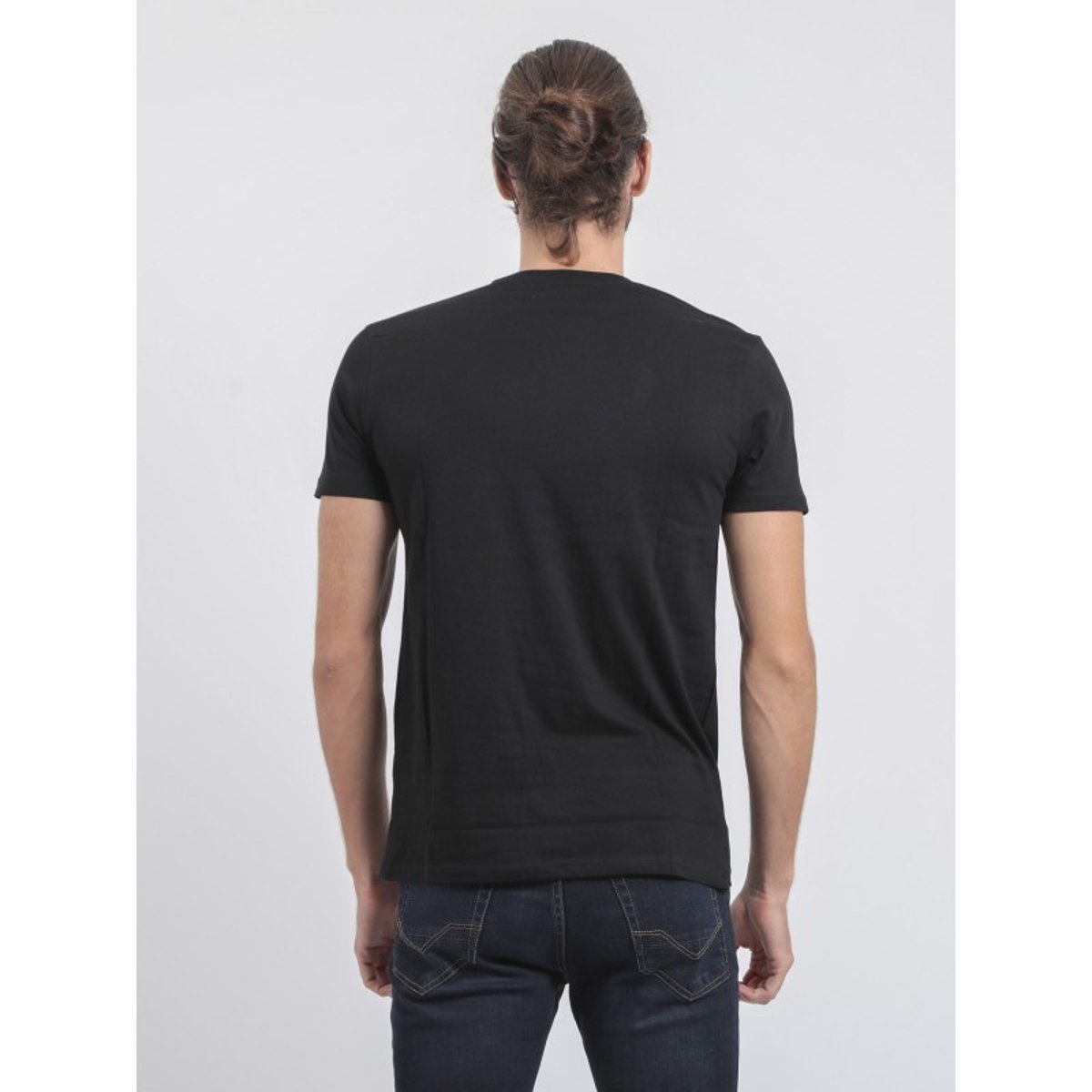 T-shirt Col Rond Pur Coton Jalsonic noir, RITCHIE