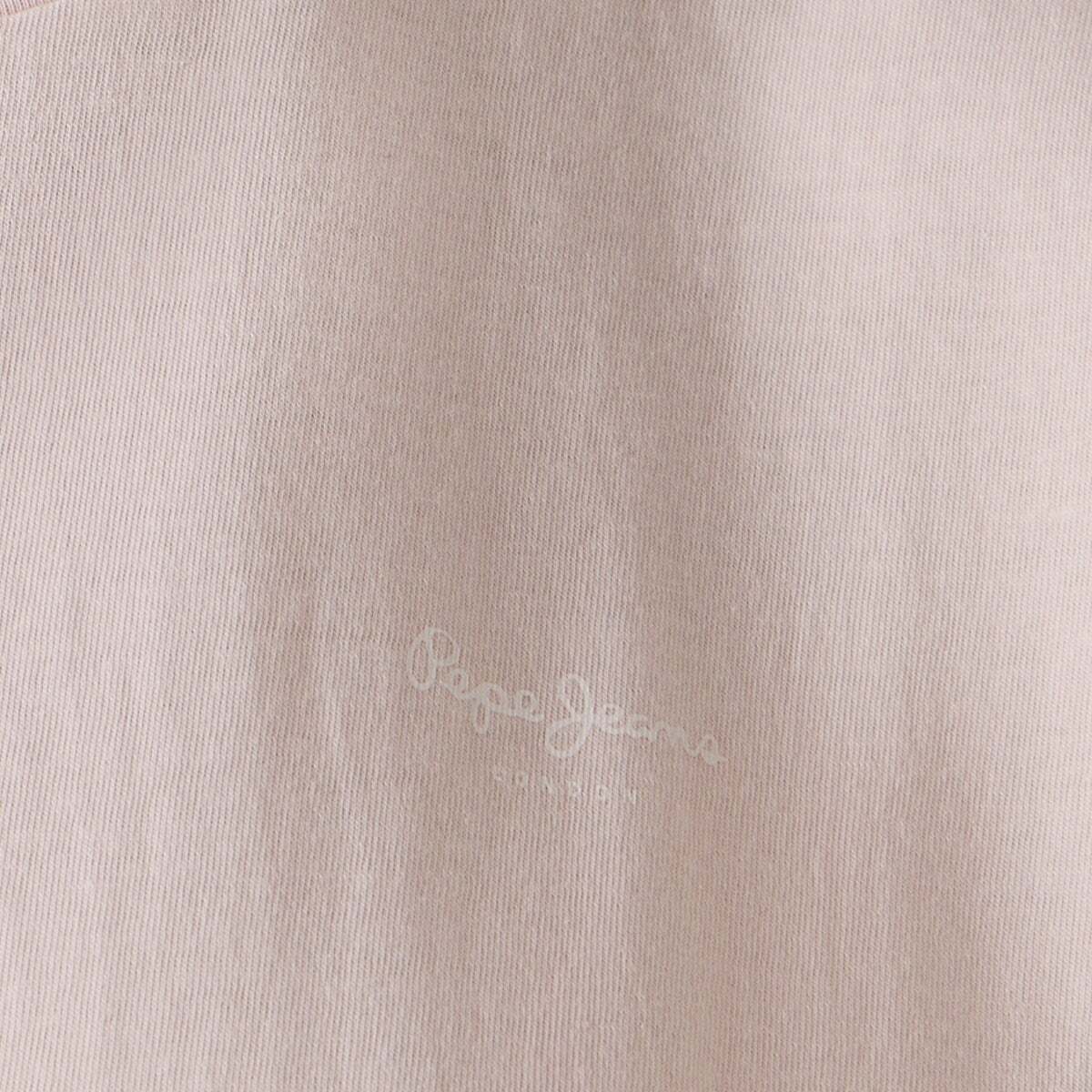 T-Shirt Coupe Slim Avec Logo rose pâle, PEPE JEANS