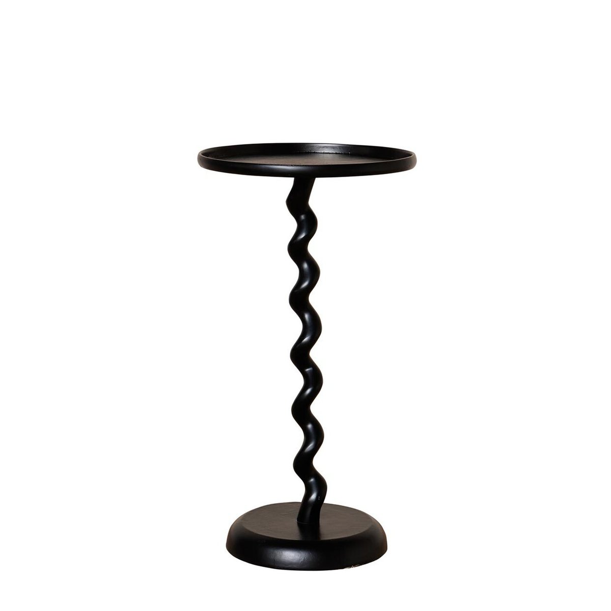 Table d'appoint en aluminium GRAPHIQUE noir, CHEHOMA