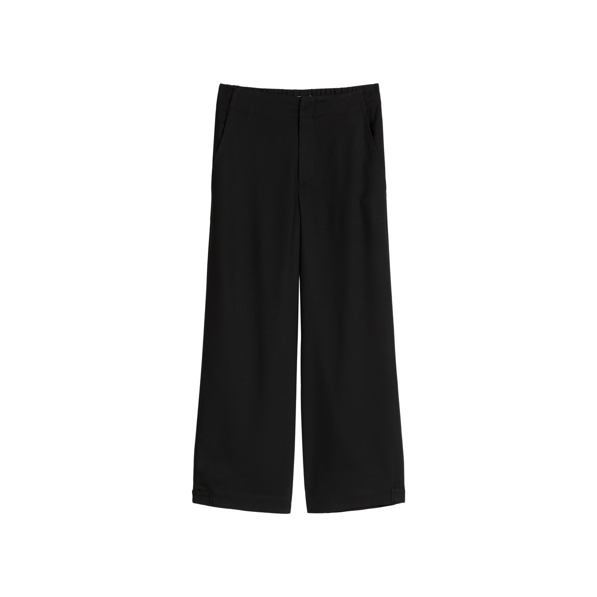Pantalon ample en polyester recyclé, viscose et élasthanne noir, MARC O’POLO DENIM
