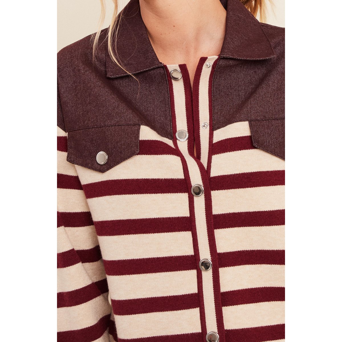 Pull manches longues bordeaux, BREAL