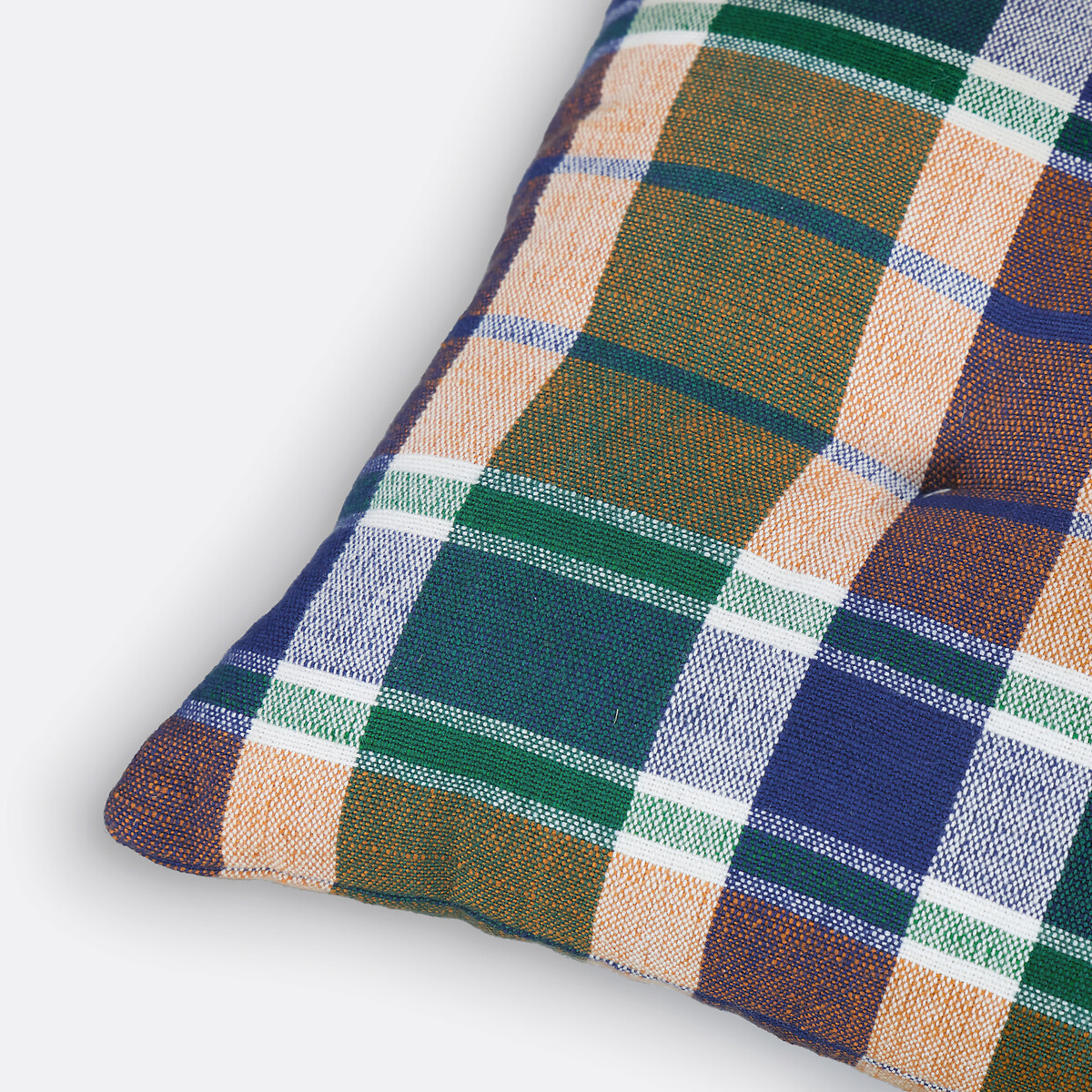 Ivani cotton seat pad blue/green, LA REDOUTE INTERIEURS
