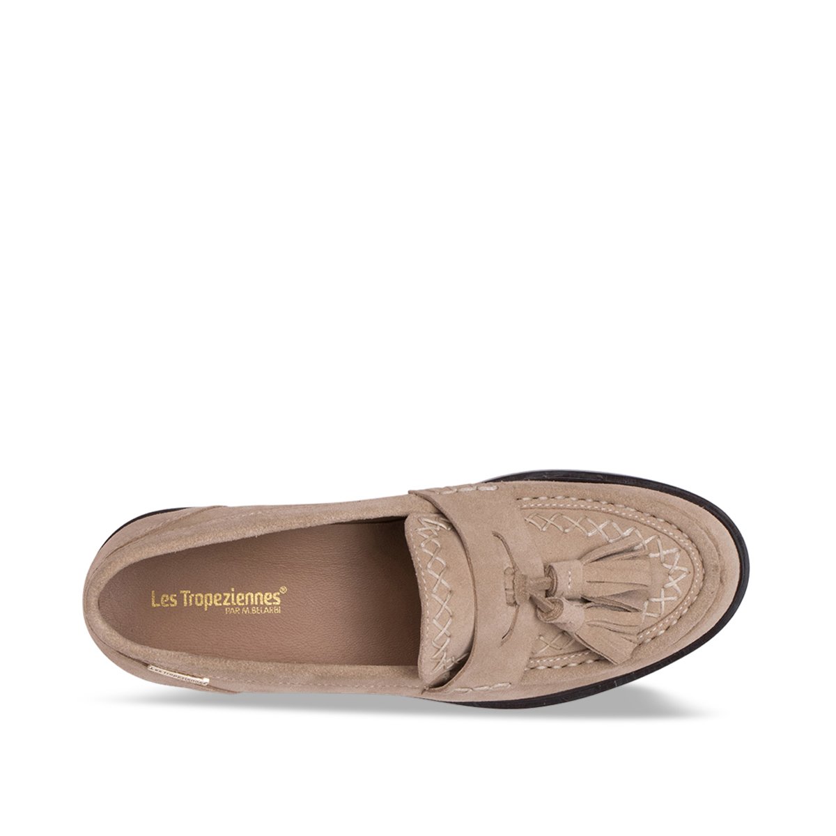 Mocassins en cuir ZOUZOU sable, LES TROPEZIENNES PAR M.BELARBI