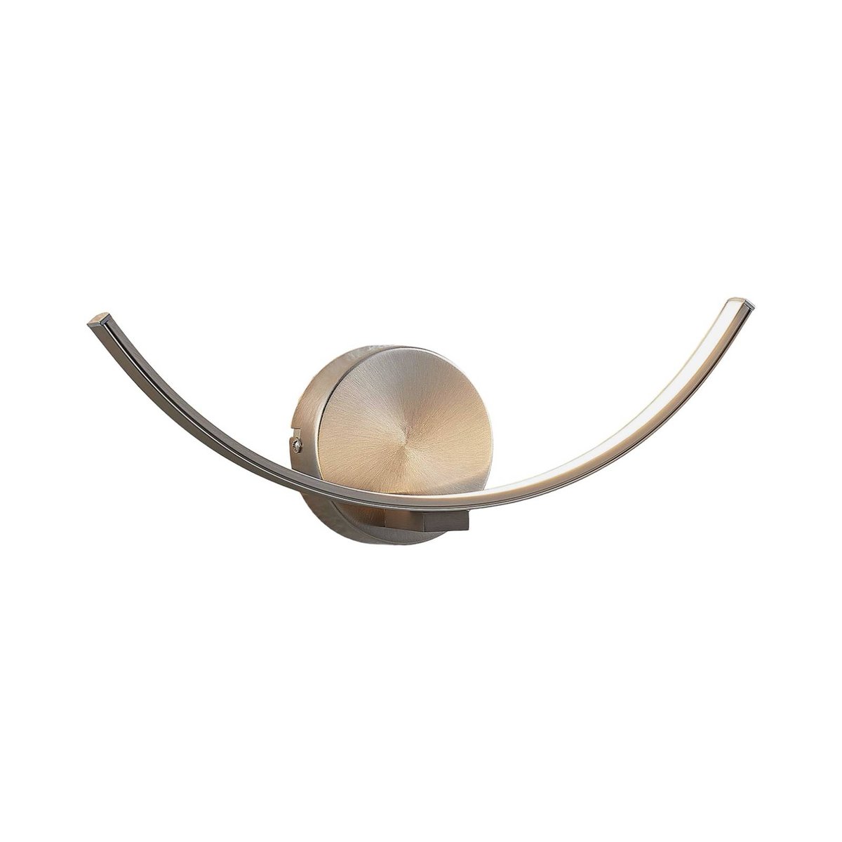 Applique en métal moderneLED, Iven nickel satiné, blanc satiné, LINDBY
