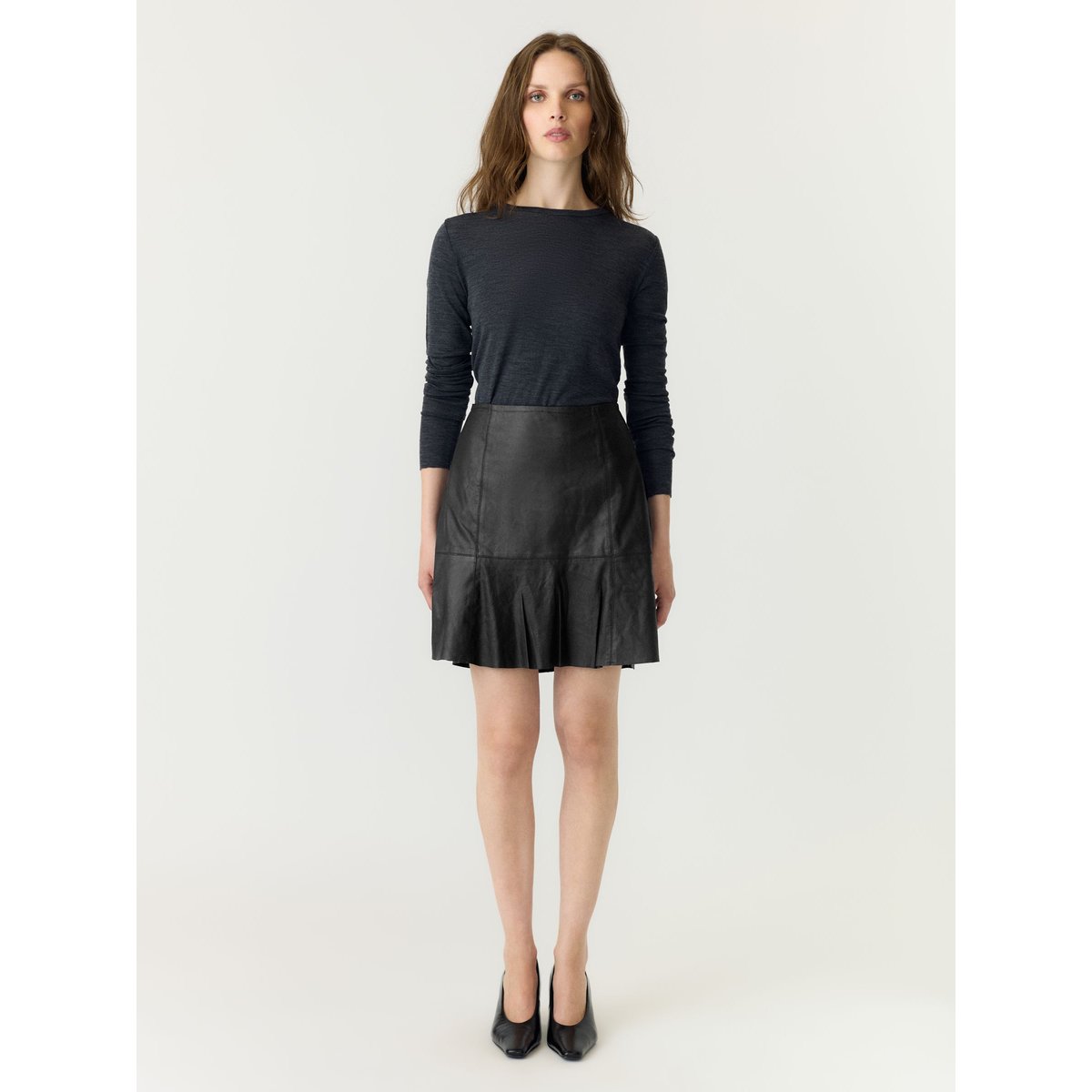 Jupe En Cuir black, YAS
