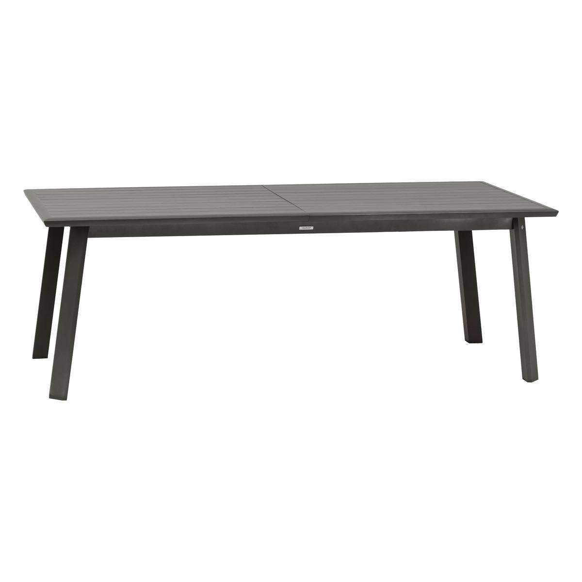 Table de jardin extensible 12 places en aluminium effet bois PAVANE gris graphite, HESPERIDE