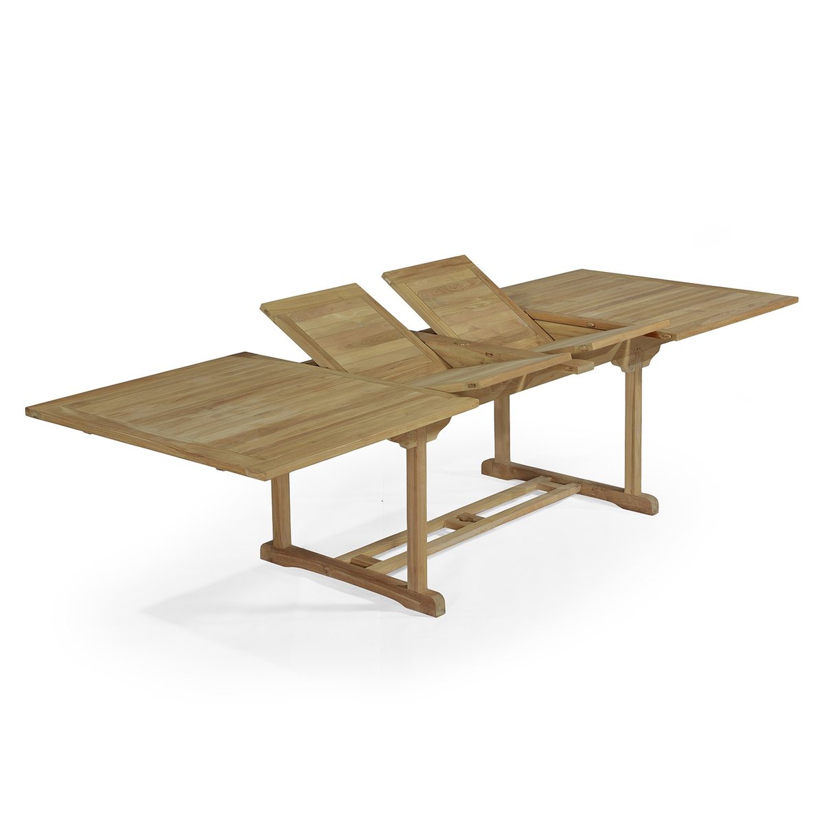 Table extensible rectangulaire teck massif 12 places Sydney naturel, TECK ATTITUDE
