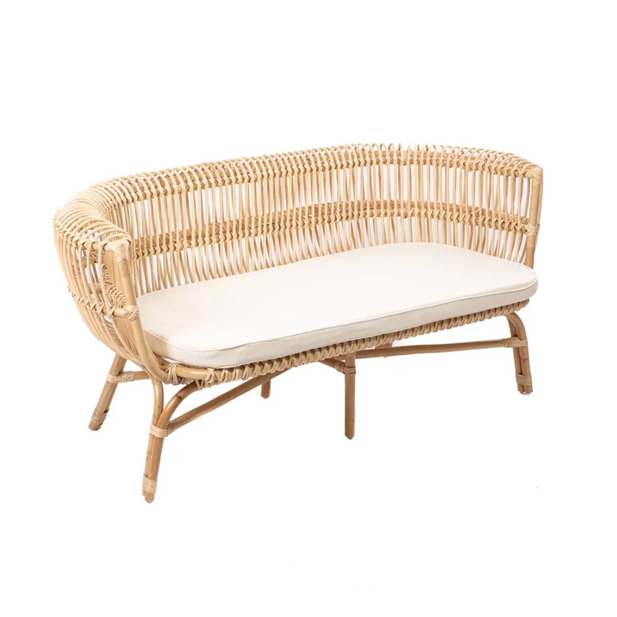Fauteuil en rotin avec coussin HAVANA naturel, HYDILE