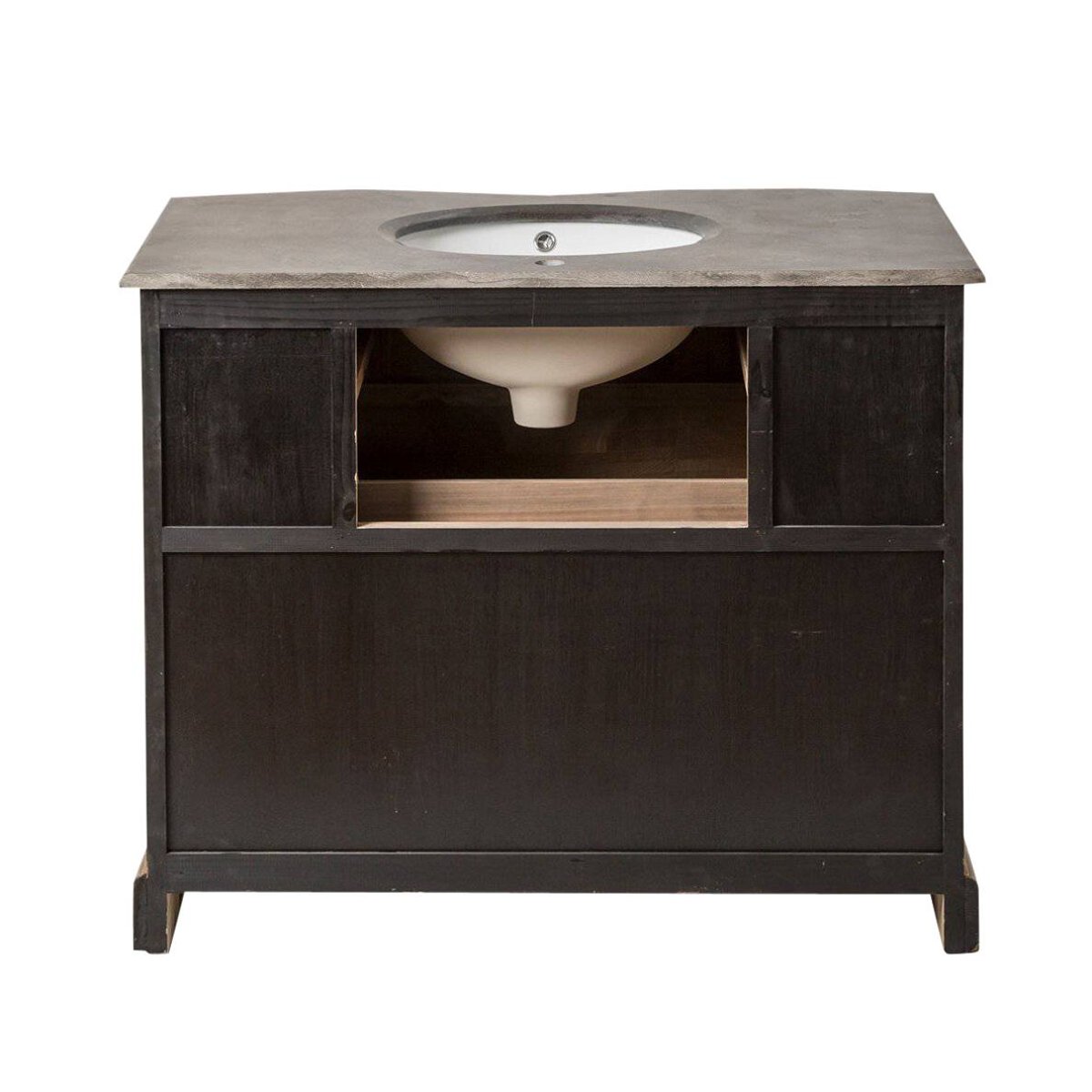 Meuble sous vasque en bois recyclé MIA bois clair, MADE IN MEUBLES