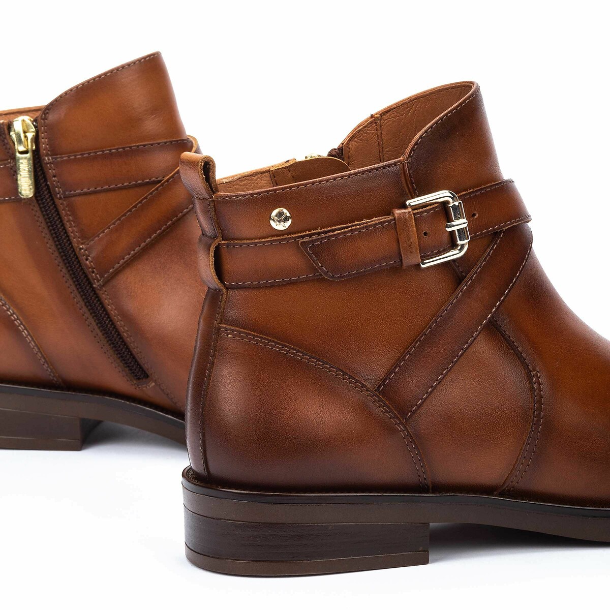 Bottines en cuir Puertollano cognac, PIKOLINOS