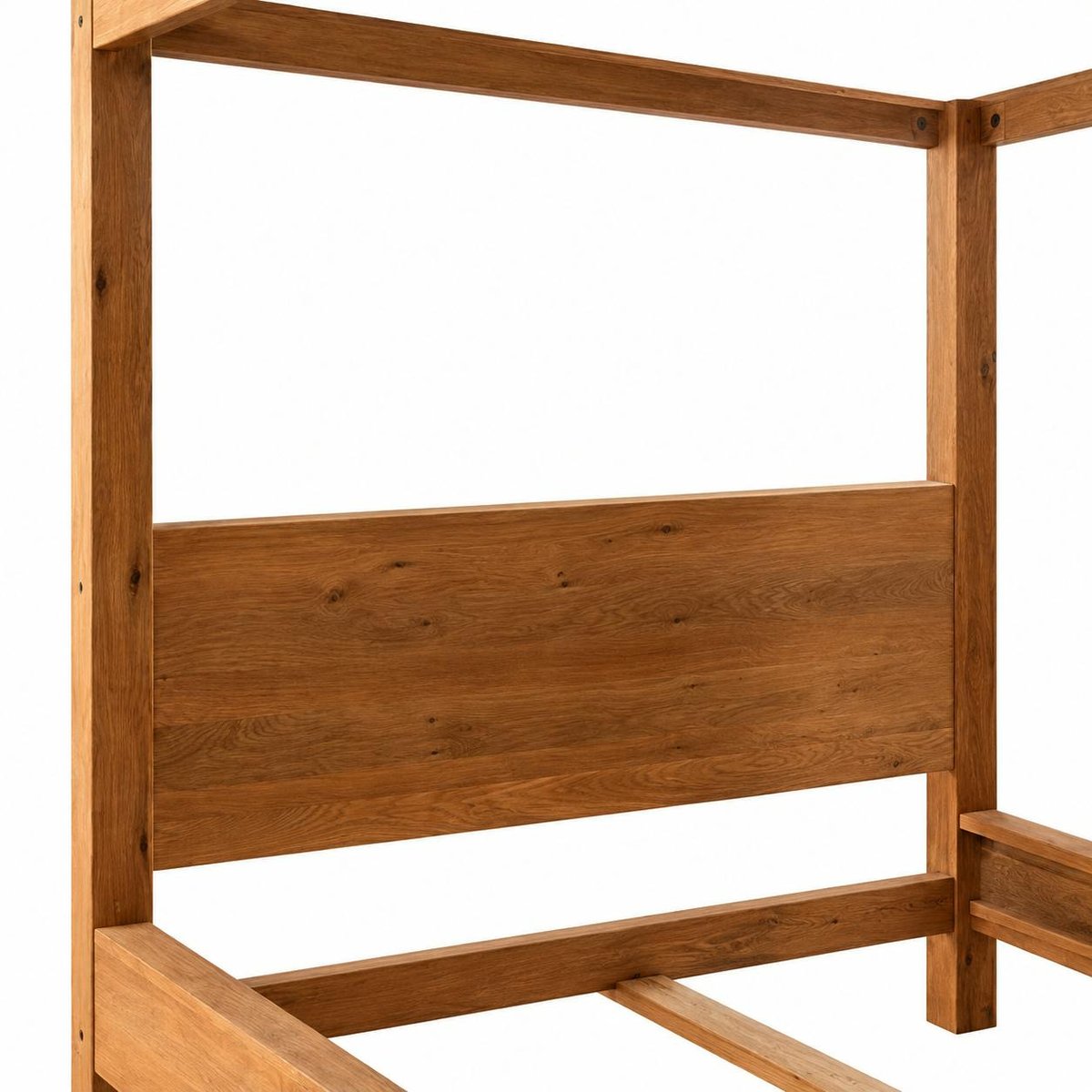 Lit baldaquin cadre 180 cm en bois – style naturel VERBIER bois naturel, PIER IMPORT