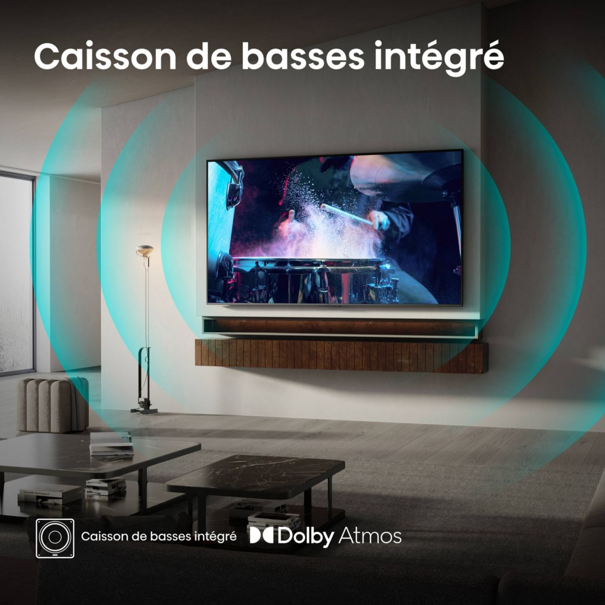 TV Mini LED 100U7Q (2025) 100" (254 cm) couleur unique, HISENSE
