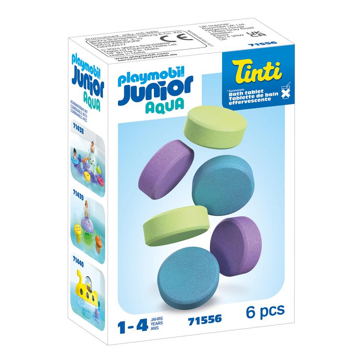 71556 Junior and tinti : recharge tablette de bain bleu, PLAYMOBIL