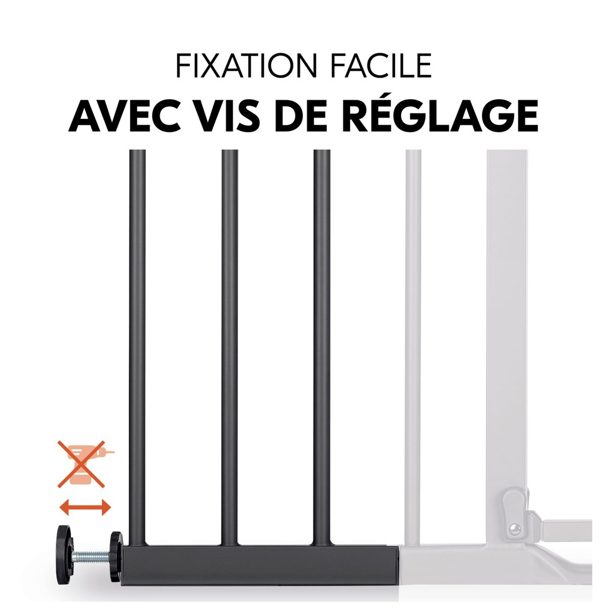 Extension barrière de sécurité noir, HAUCK