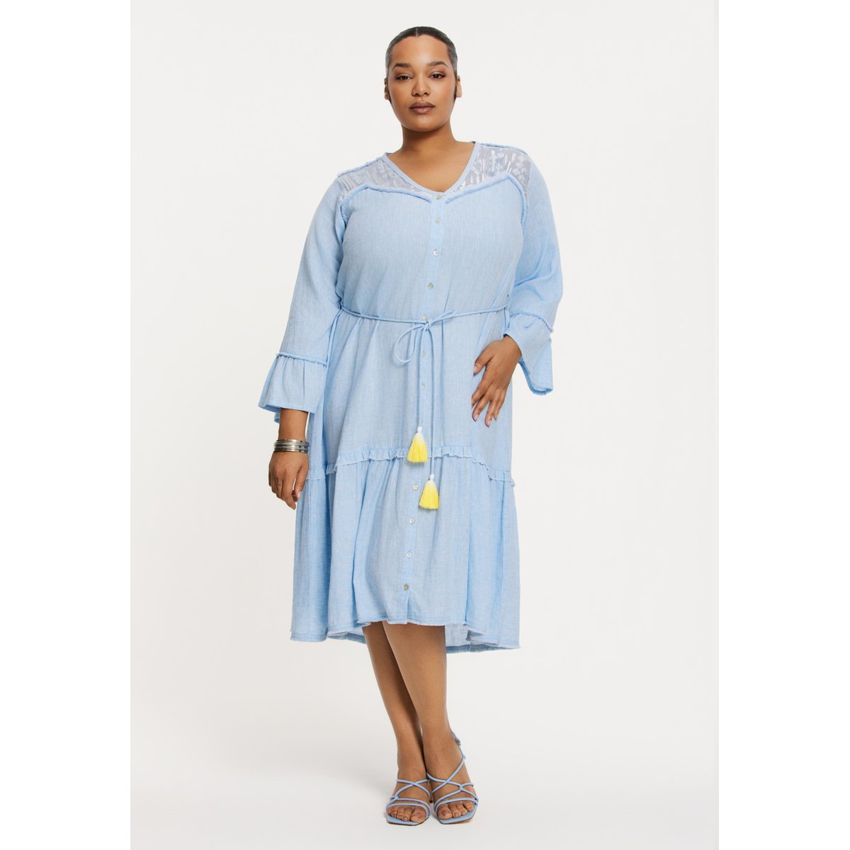 Robe à sequins bleu clair, YOEK