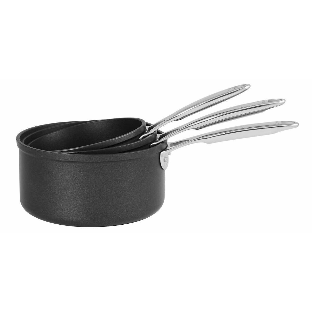 3 casseroles Castel Pro fixe noir, CRISTEL