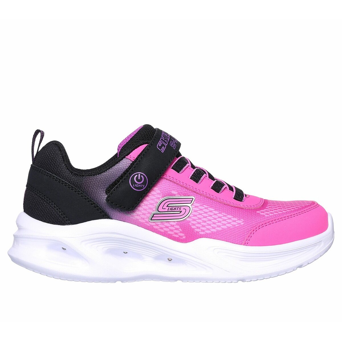 Basket lumineuse SOLA GLOW - OMBRE DELUXE rose/noir, SKECHERS