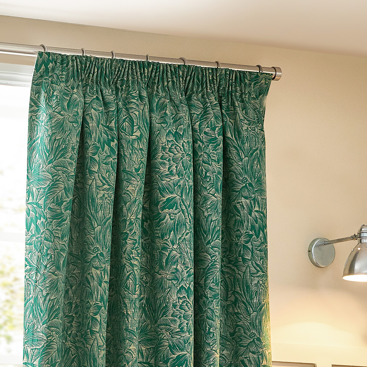 Grantley Pencil Pleat Curtains emerald, WYLDER