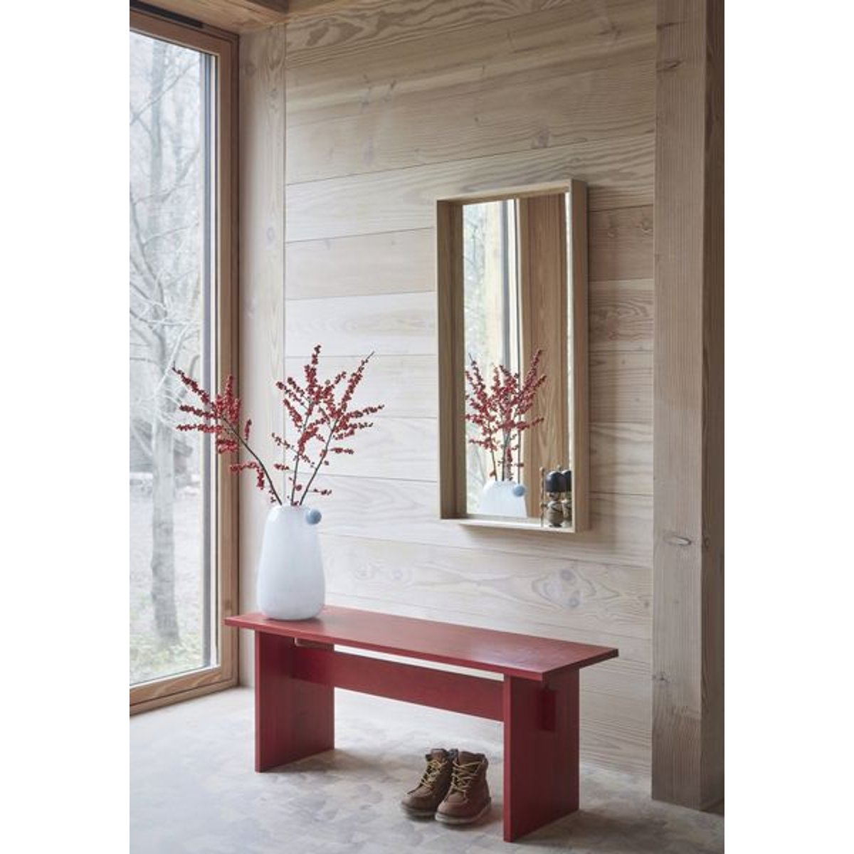 Vase en verre à relief LIVING blanc, OYOY LIVING DESIGN