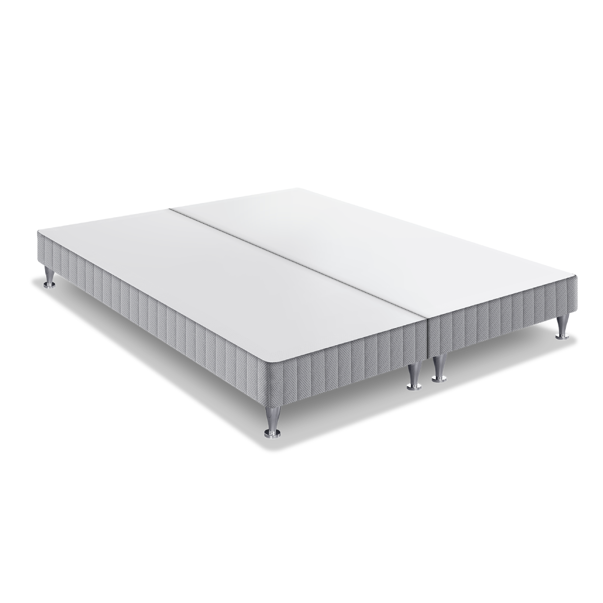 Sommier tapissier à lattes Airsom avec 4 pieds, 2x90x200 gris clair, SIMMONS