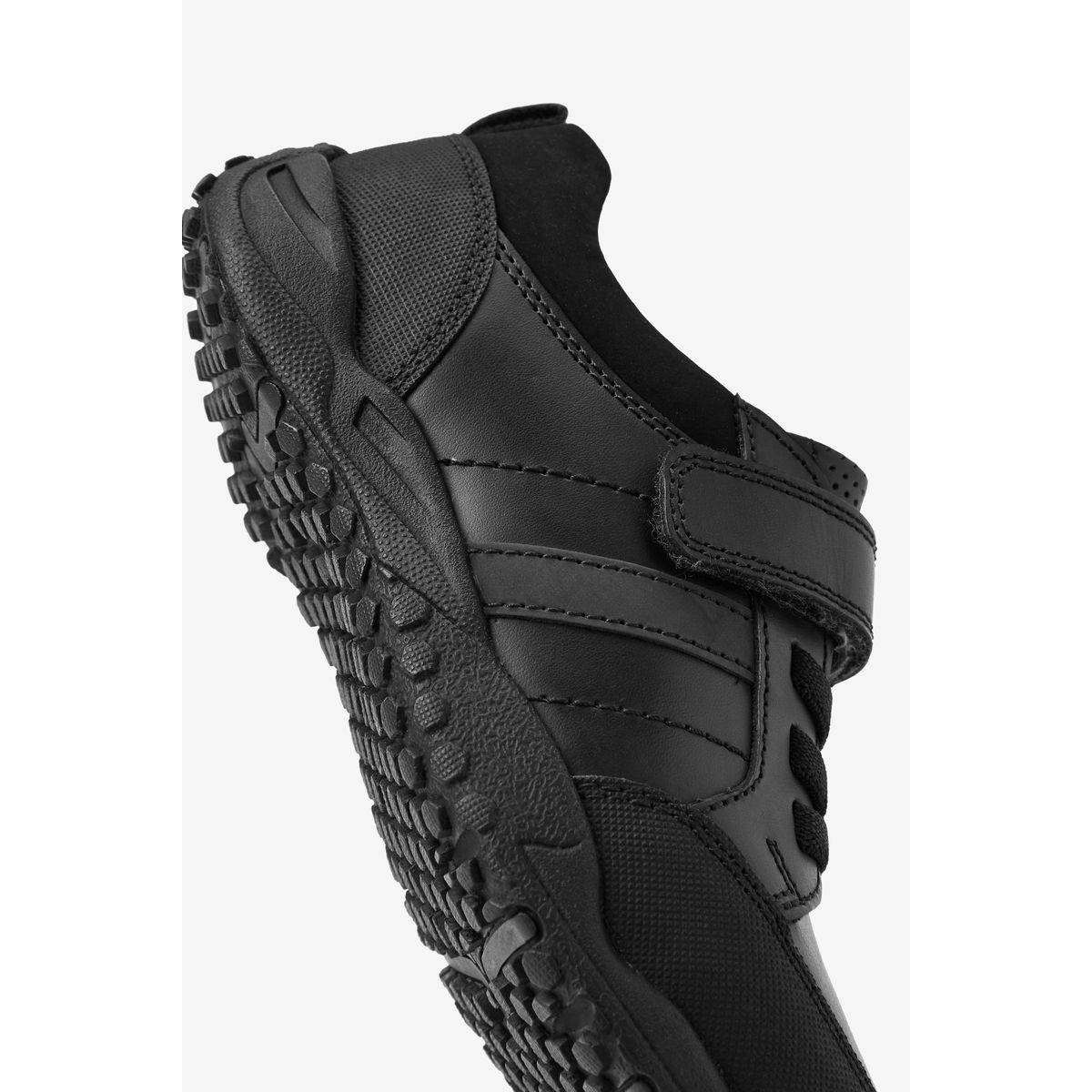 Chaussures d’école en cuir pointure large noir, NEXT