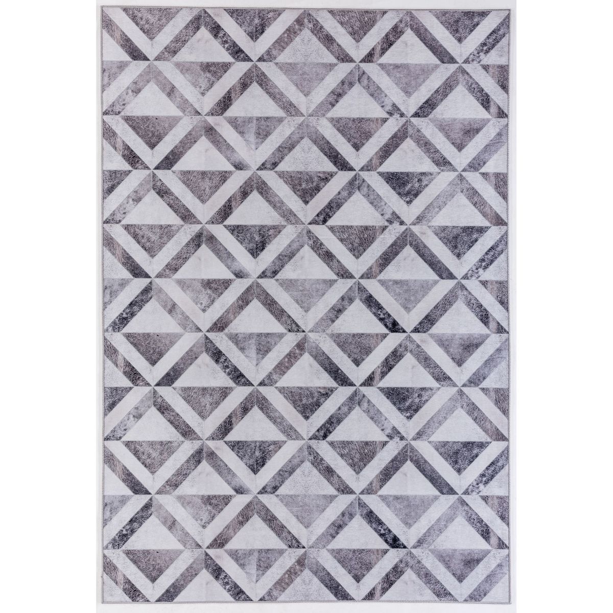 Tapis imprimé Serena, aspect cuir, plat gris, GINO FALCONE