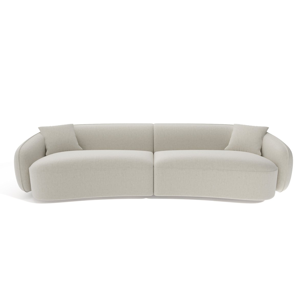 Canapé 4 places en tissu tramé CELINE crème, SIA HOME