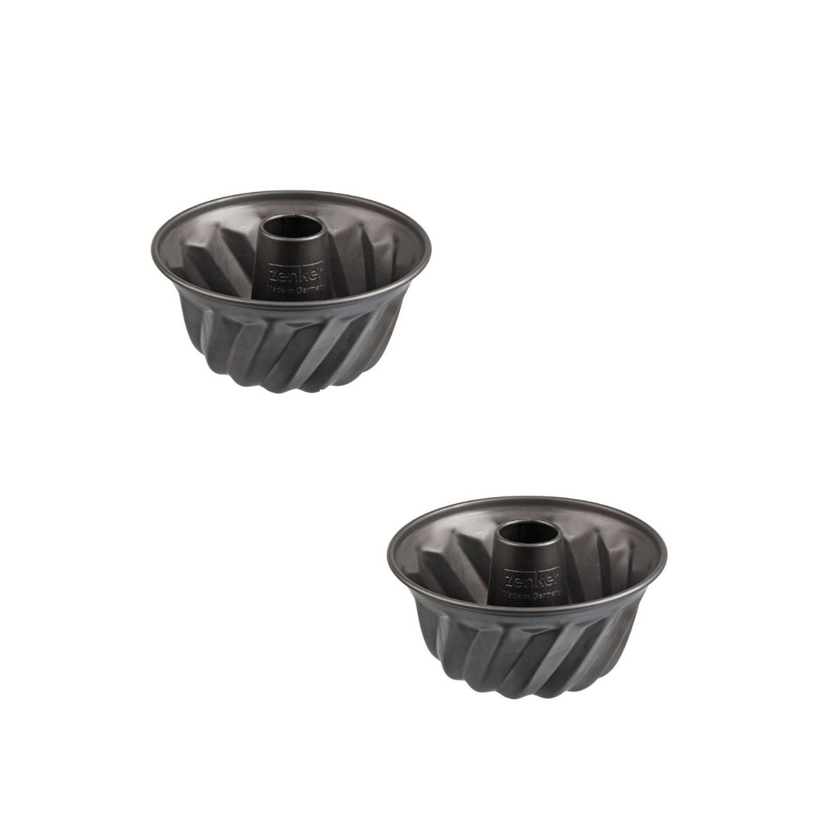 Lot de 2 moules à kouglof 18/18 cm en acier SPÉCIAL MINI noir, ZENKER