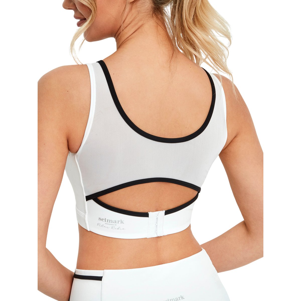 Brassière soutien-gorge de sport coques amovibles TECH ST8 blanc, SELMARK